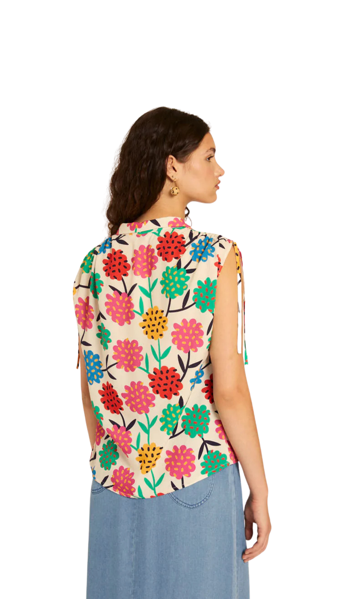 CAMISA FRUNCIDA FLORES