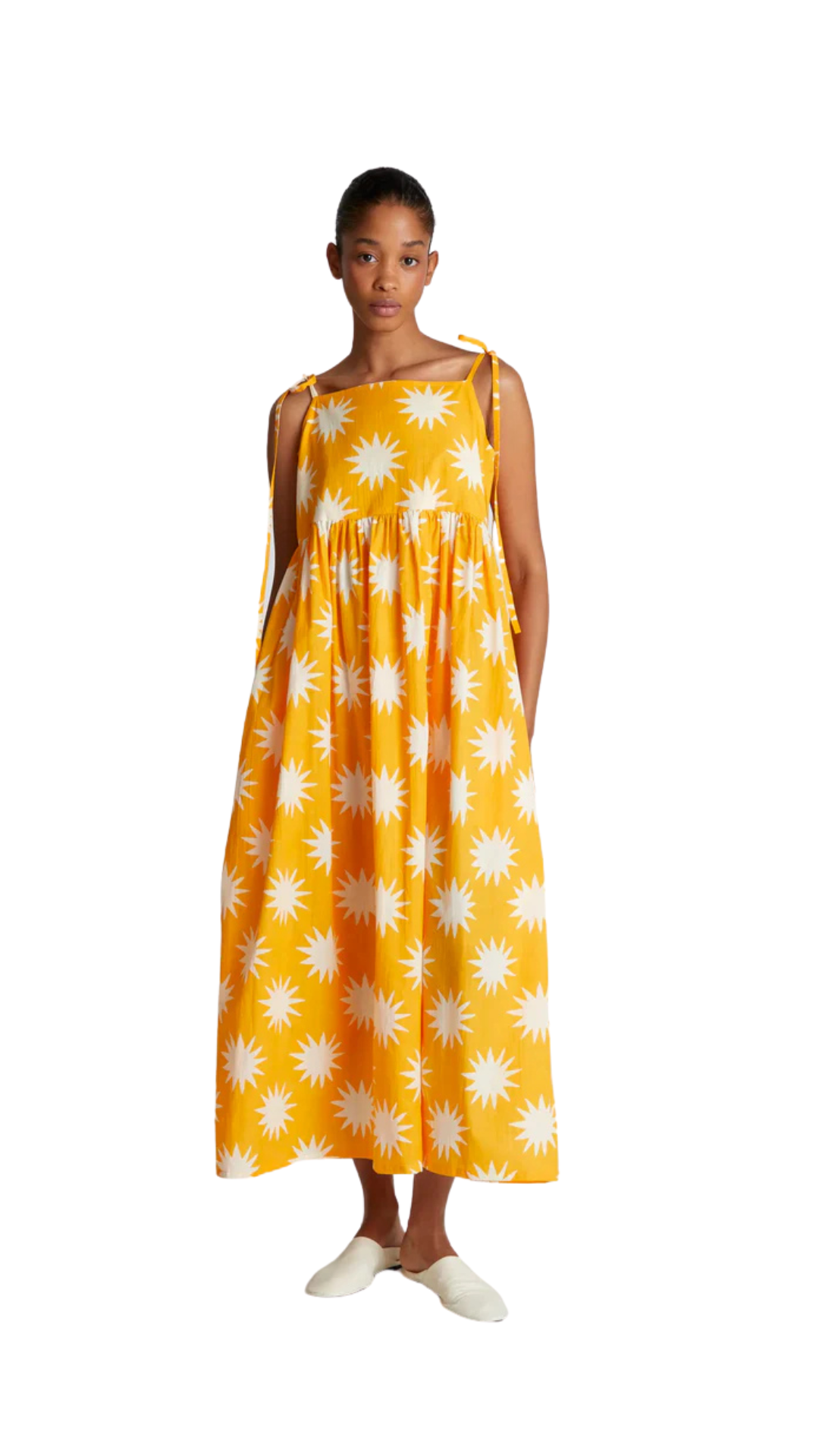 Vestido largo tirantes estampado Big Sun